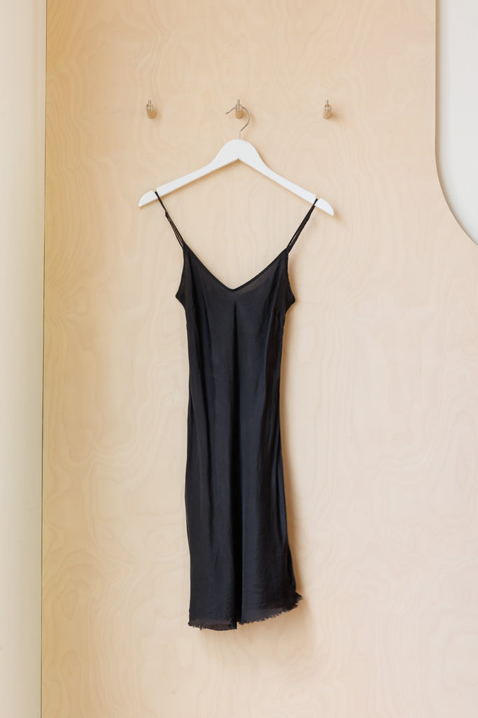 Archives Organic by John Patrick Bias Half lip Dress - Black
