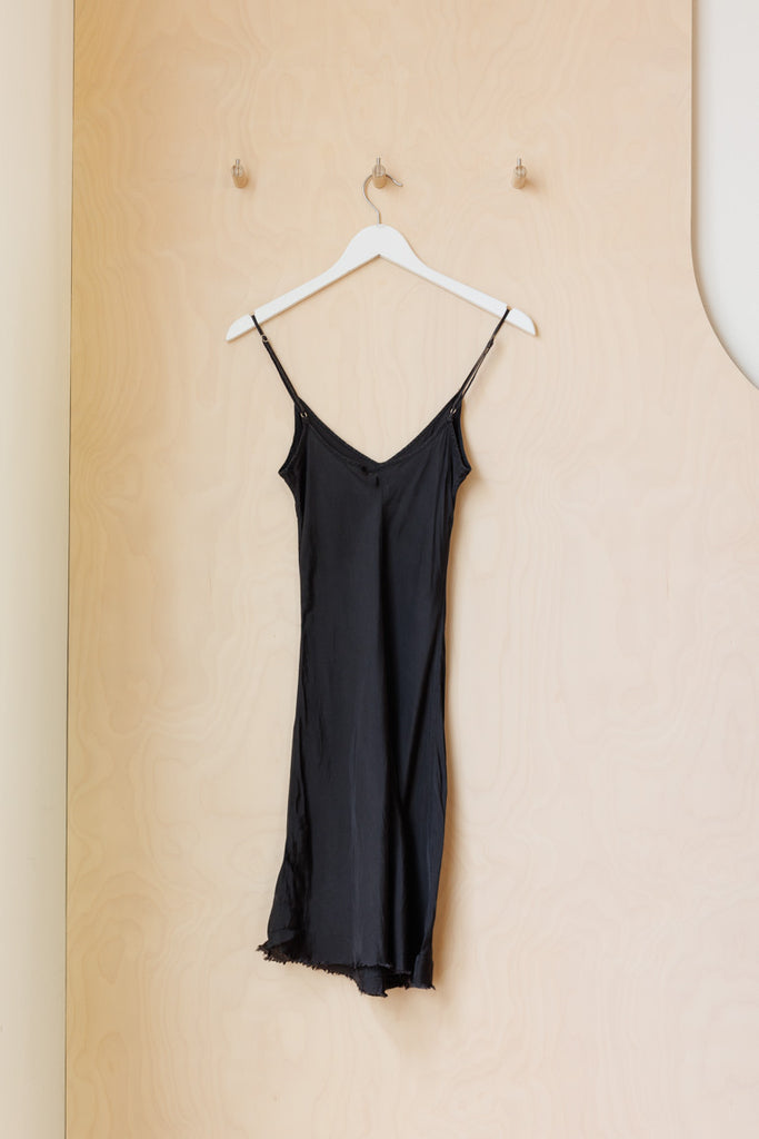 Archives Organic by John Patrick Bias Half lip Dress - Black
