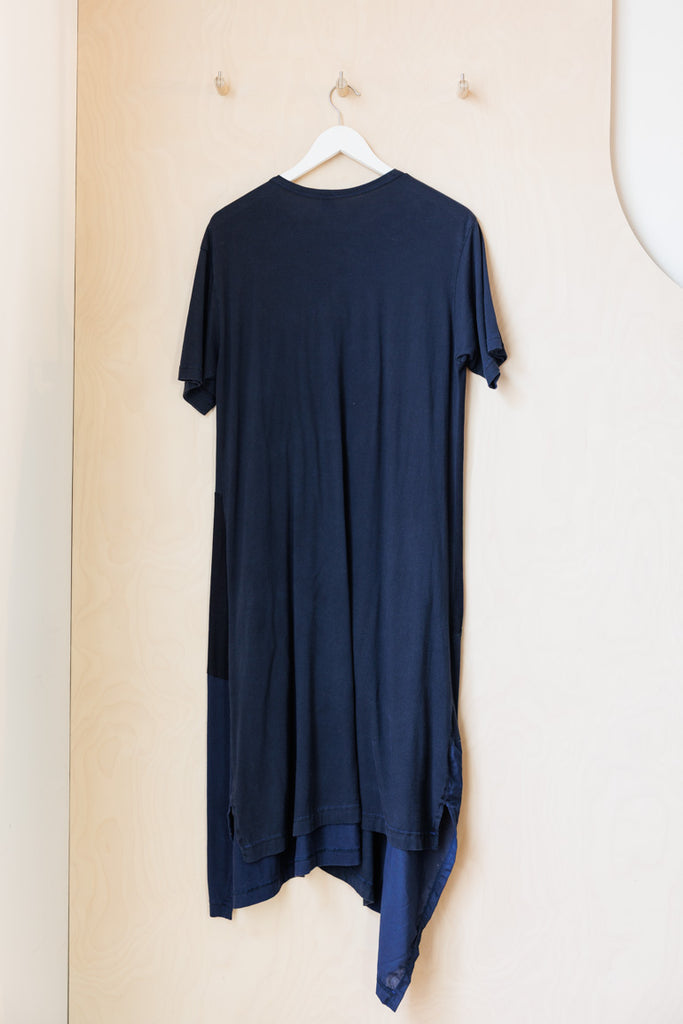 Y's by Yohji Yamamoto Patchwork T-Shirt Dress - Navy