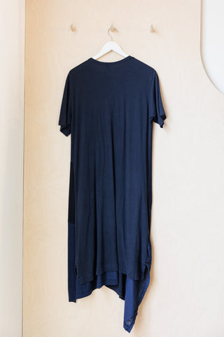Y's by Yohji Yamamoto Patchwork T-Shirt Dress - Navy