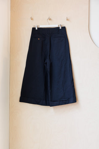 Comme Des Garçons Wide Cropped Pant - Black