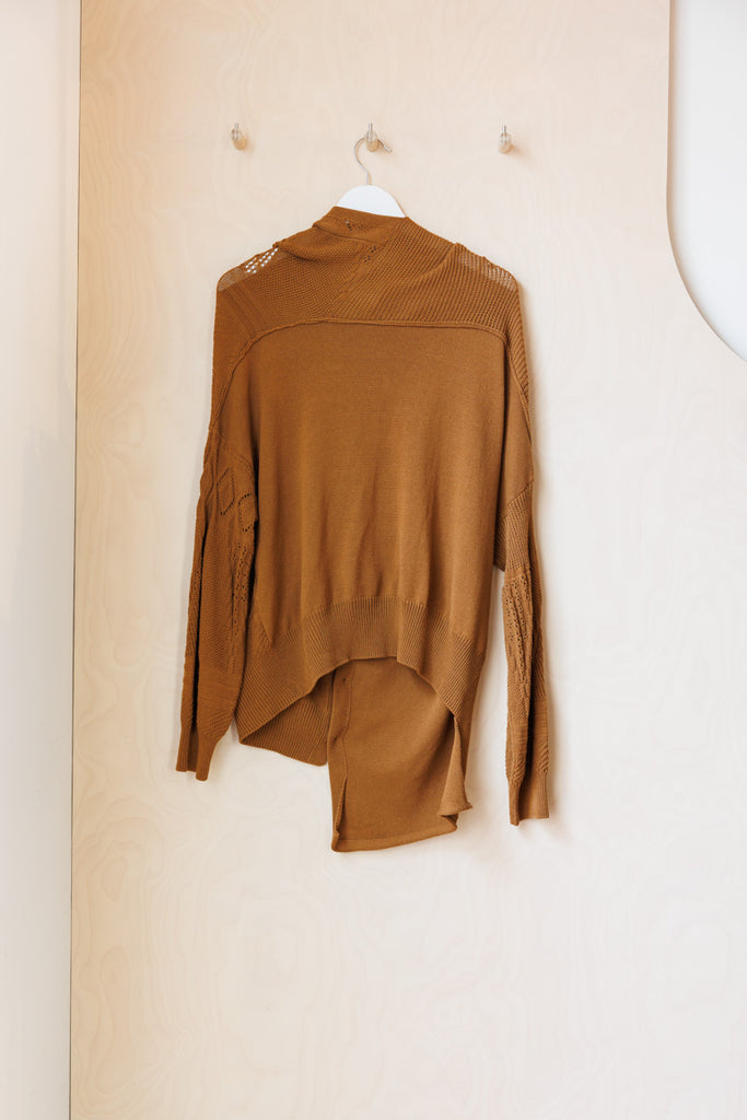 Y's by Yohji Yamamoto Asymmetrical Cardigan - Tan