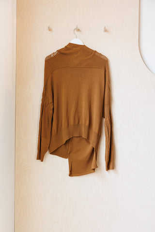 Y's by Yohji Yamamoto Asymmetrical Cardigan - Tan