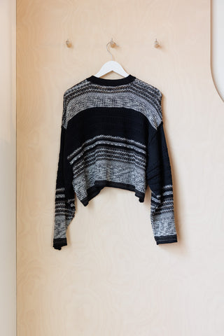 Y's by Yohji Yamamoto Stripe Cardigan - Black