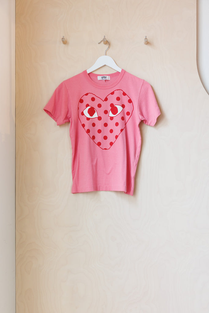 Comme Des Garçons Play Logo T-Shirt - Pink