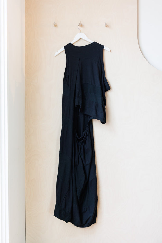Y's by Yohji Yamamoto Cutout Tank Dress - Black