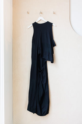 Y's by Yohji Yamamoto Cutout Tank Dress - Black