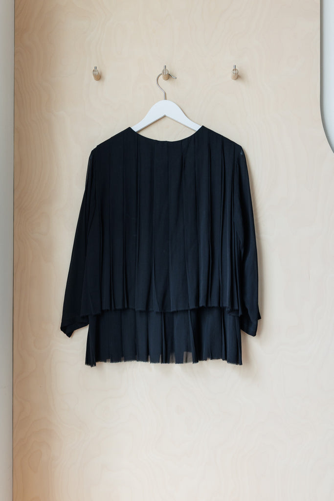 Dries Van Noten Pleated Top - Black