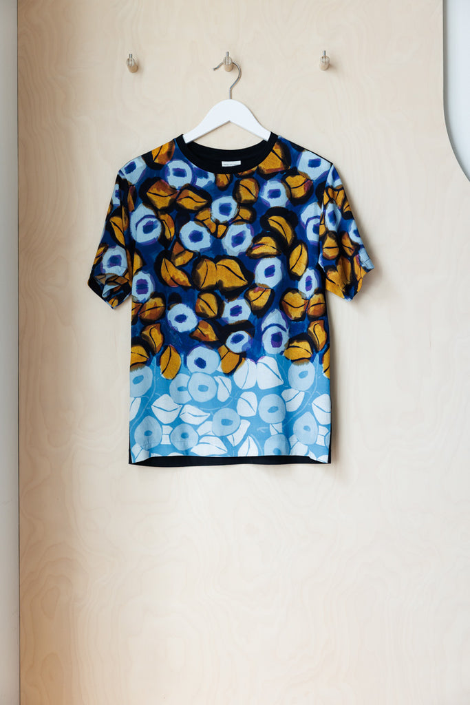 Dries Van Noten Printed Top - Blue/Orange
