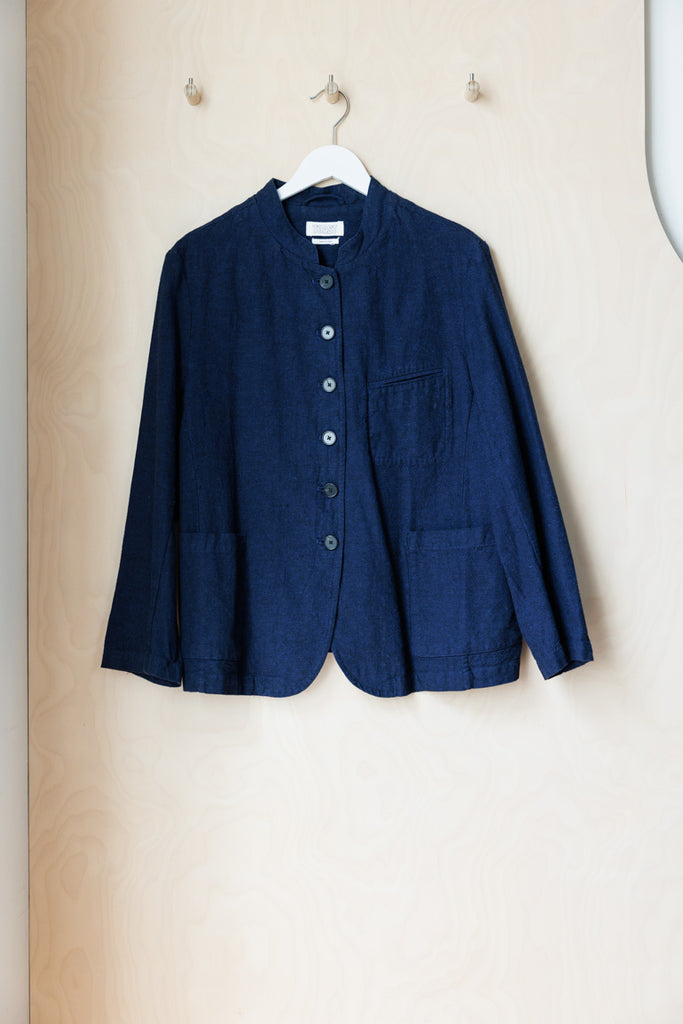 Toast Cotton Hemp Neat Jacket - Indigo