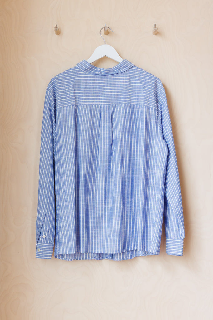 Stella Jean Striped Chambray Shirt - Blue