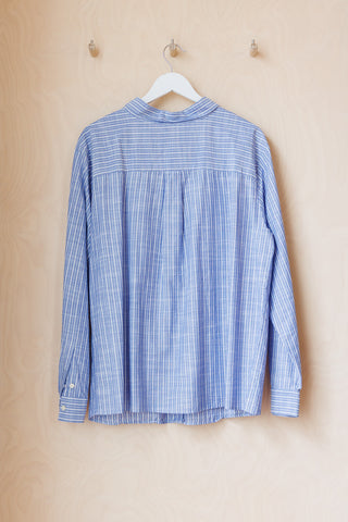 Stella Jean Striped Chambray Shirt - Blue