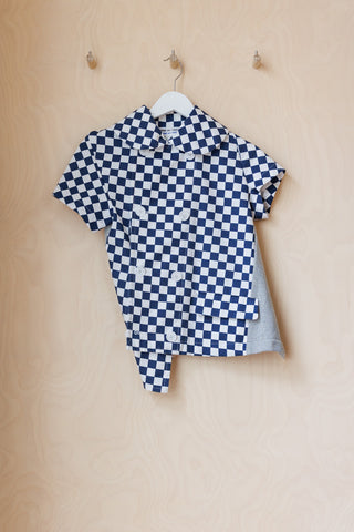 Comme Des Garçons Checked Top - Blue/White/Grey