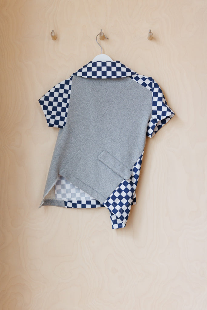 Comme Des Garçons Checked Top - Blue/White/Grey