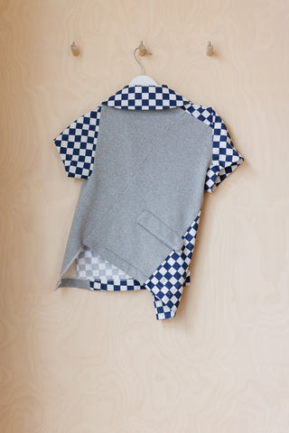 Comme Des Garçons Checked Top - Blue/White/Grey