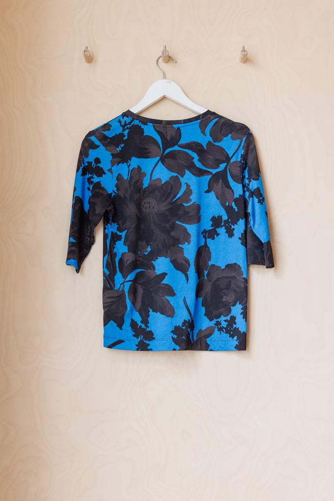 Dries Van Noten Floral T-Shirt - Blue/Brown