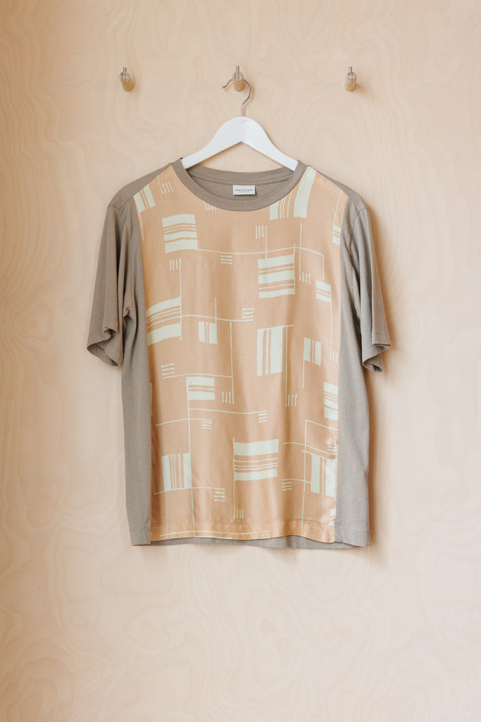 Dries Van Noten Satin Front T-Shirt - Taupe