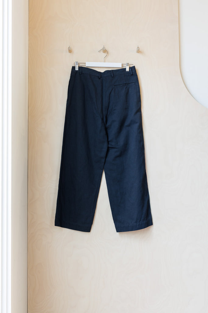 Dries Van Noten Cotton Linen Pant - Black