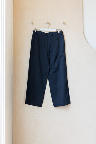 Dries Van Noten Cotton Linen Pant - Black
