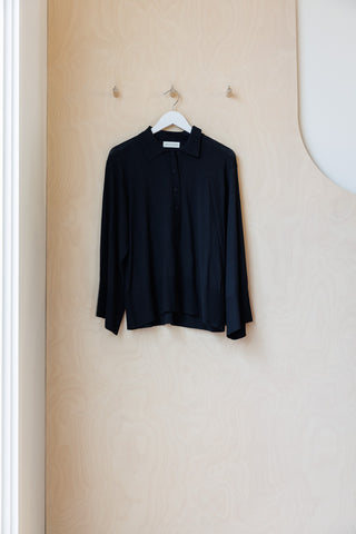 Dries Van Noten Talis Polo Sweater - Black