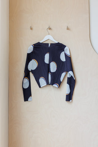 Pleats Please Bean Dot Cardigan - Midnight