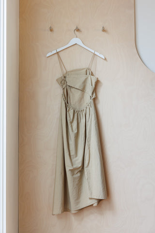 Cordera Cut-Out Back Dress - Beige