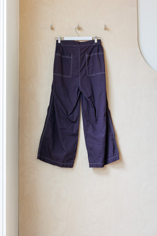 Tartan Organic Cotton Pants - Deep Purple