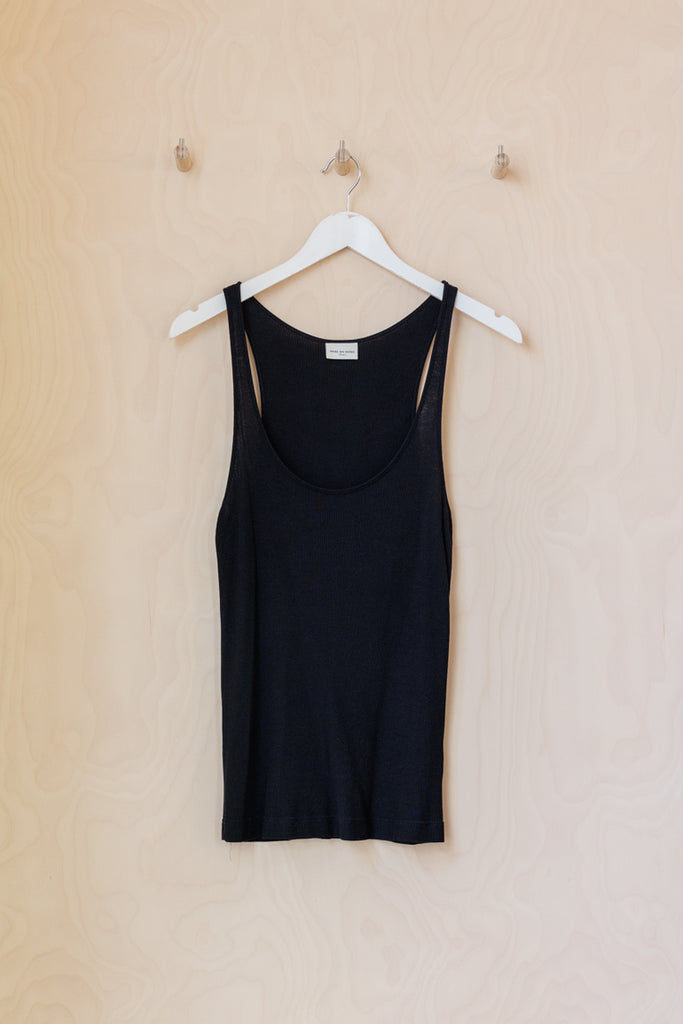 Dries Van Noten Rib Tank - Black