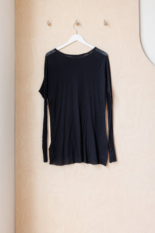 Haider Ackermann Long Sleeve Rib Top - Black