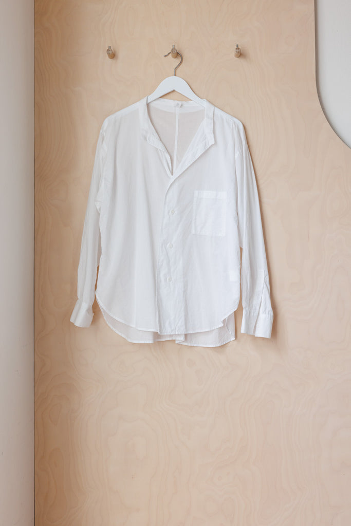Y's by Yohji Yamamoto Open Collar Shirt - White