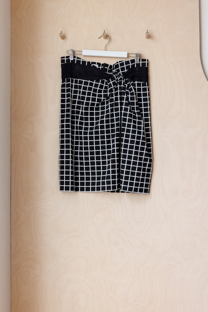 Dries Van Noten Twisted Skirt - Black/White