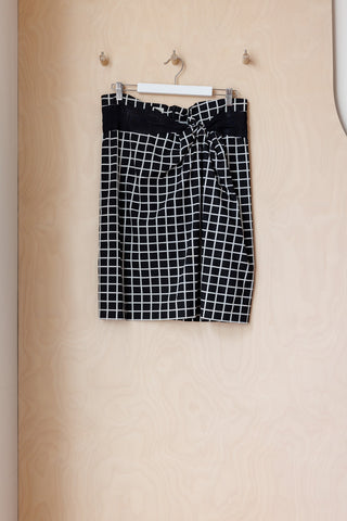 Dries Van Noten Twisted Skirt - Black/White