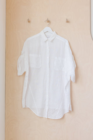 Stella Jean Sleeve Tab Shirt - White