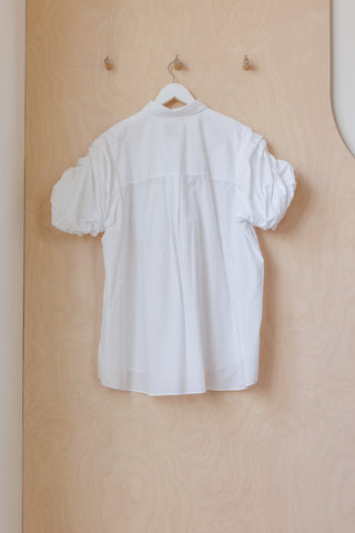 Stella Jean Gathered Sleeve Shirt - White