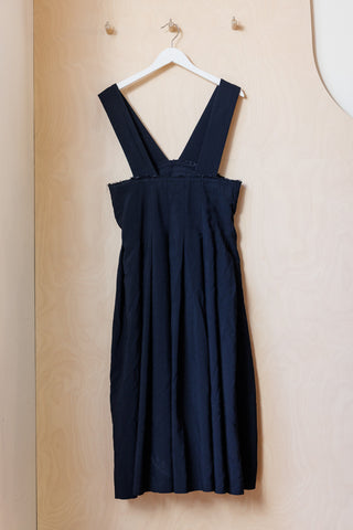 Comme Des Garçons Pleated Pinafore - Navy
