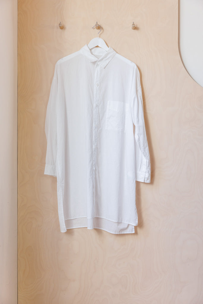Y's by Yohji Yamamoto Overlap Collar Shirt - White