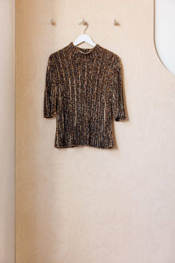 Dries Van Noten Chenille Sweater - Green/Brown