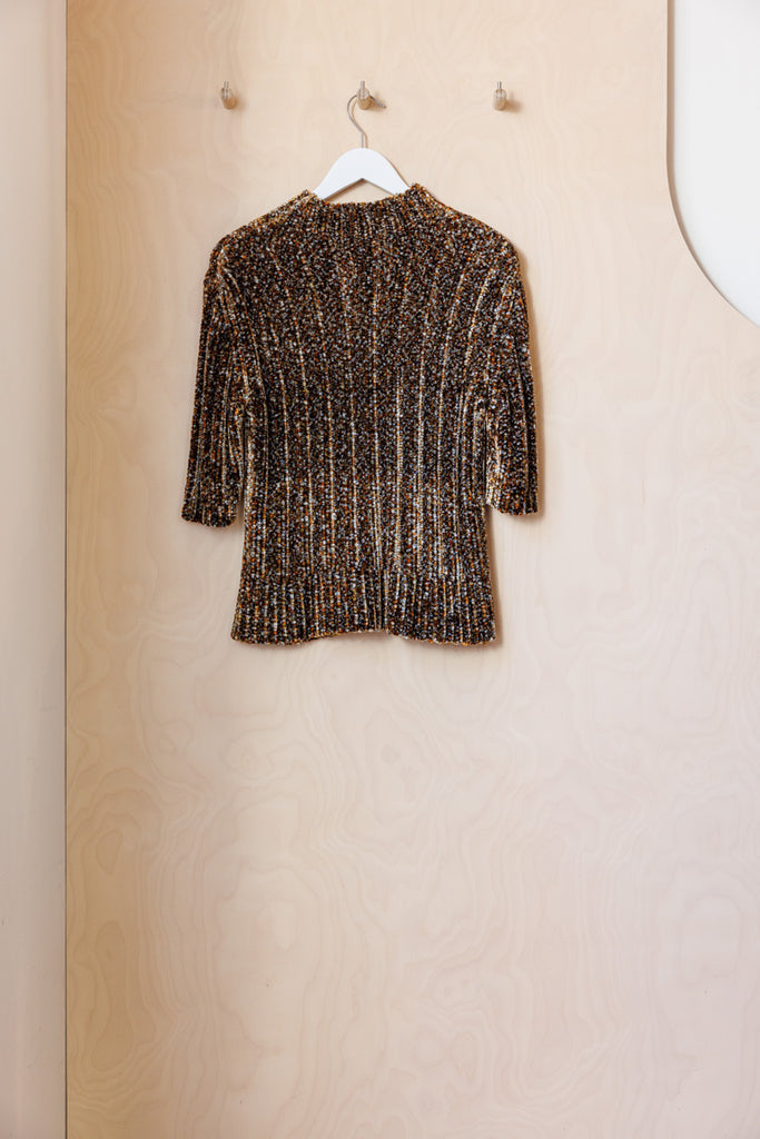 Dries Van Noten Chenille Sweater - Green/Brown