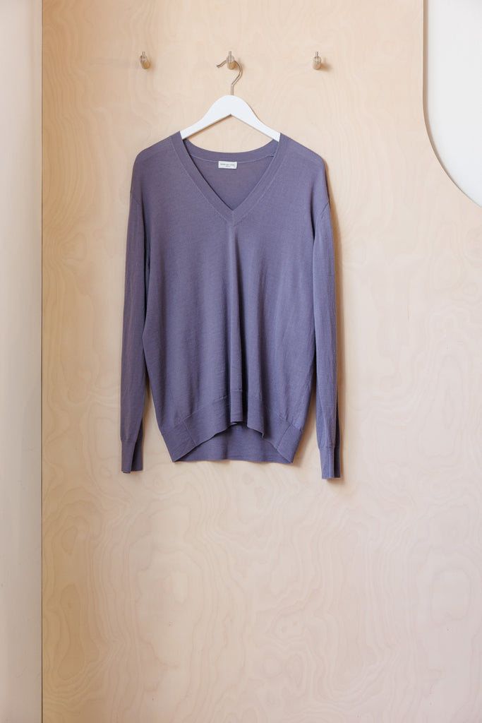 Dries Van Noten V-Neck Sweater - Lilac