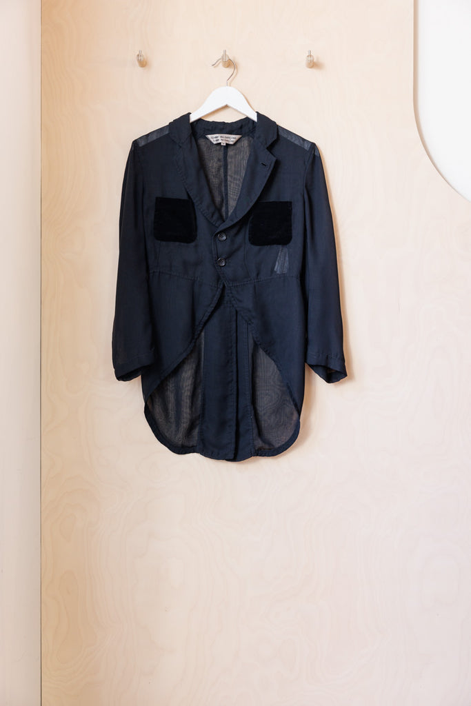 Comme Des Garçons Sheer Morning Jacket - Black