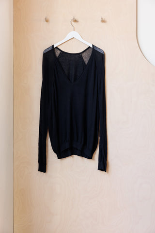 Haider Ackermann Deep V-Back Sweater - Black
