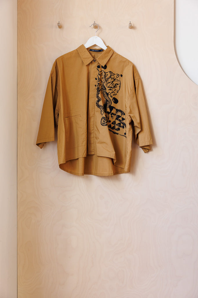Sofie D'Hoore Tree Snake Print Shirt - Tobacco