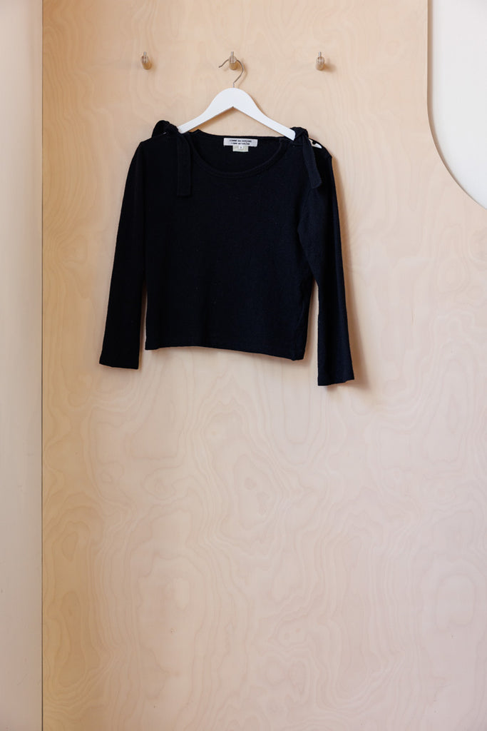 Comme Des Garçons Shoulder Tie Top - Black