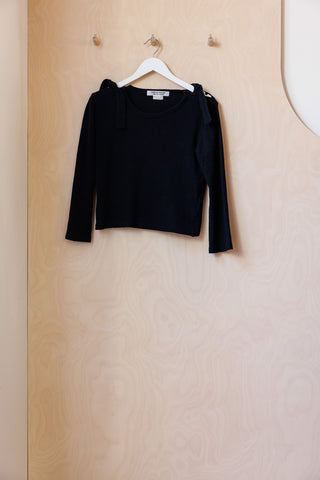 Comme Des Garçons Shoulder Tie Top - Black