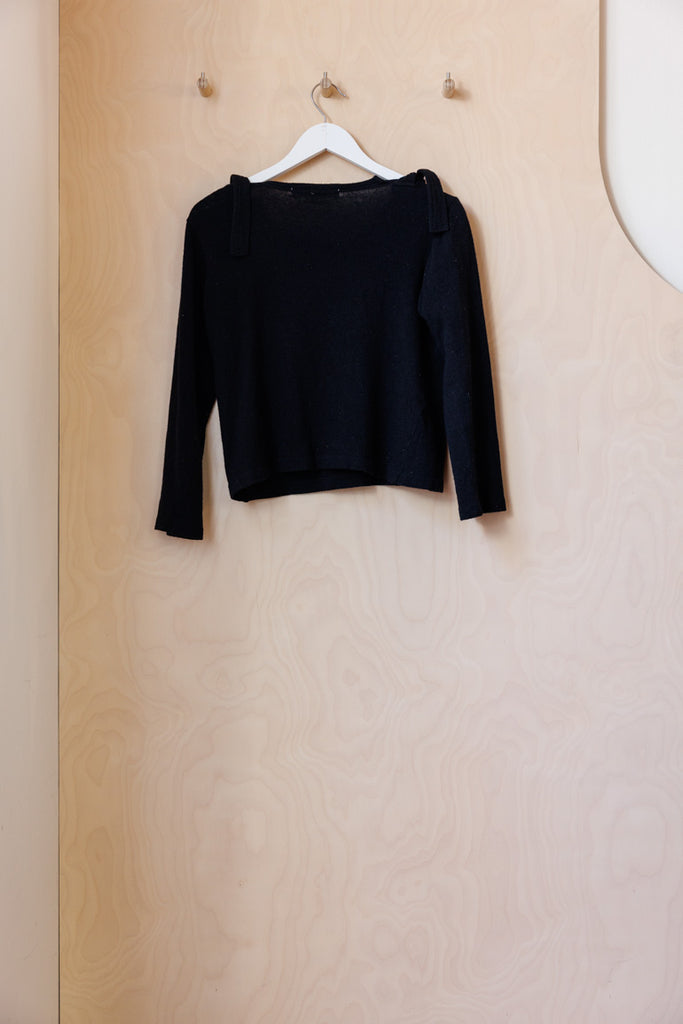 Comme Des Garçons Shoulder Tie Top - Black