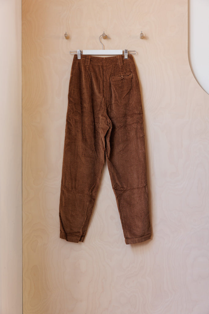 Toast Cord Pleat Front Pant - Brown