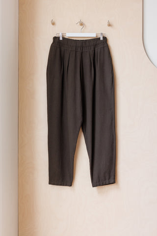 Black Crane Cotton Flannel Carpenter Pants - Dark Grey