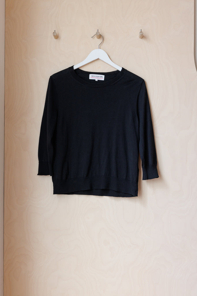 Comme Des Garçons Girl Knit Top - Black