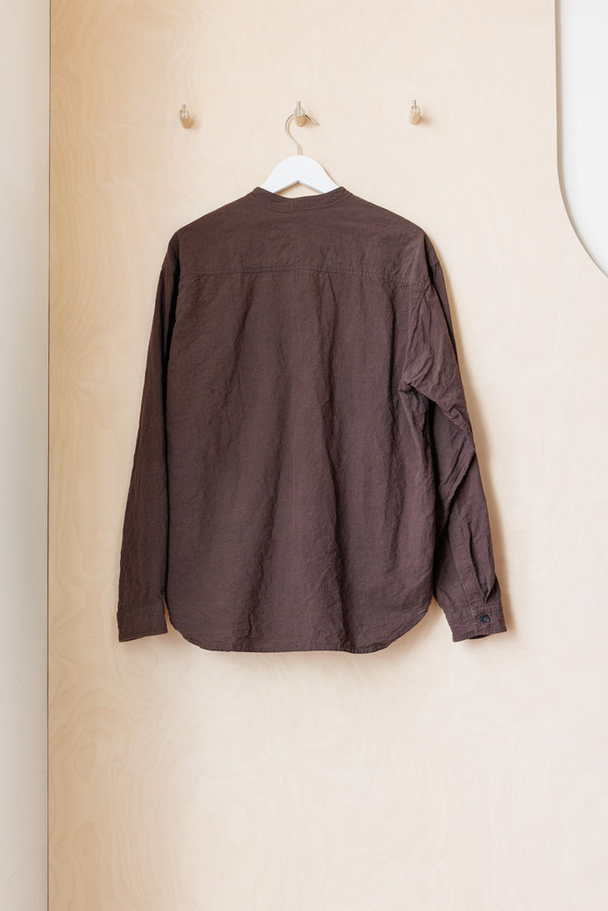 Sofie D'Hoore Collarless Shirt - Brown