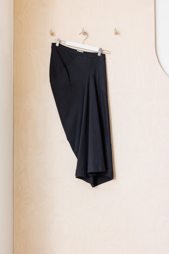 Dries Van Noten Asymmetric Jersey Skirt - Black